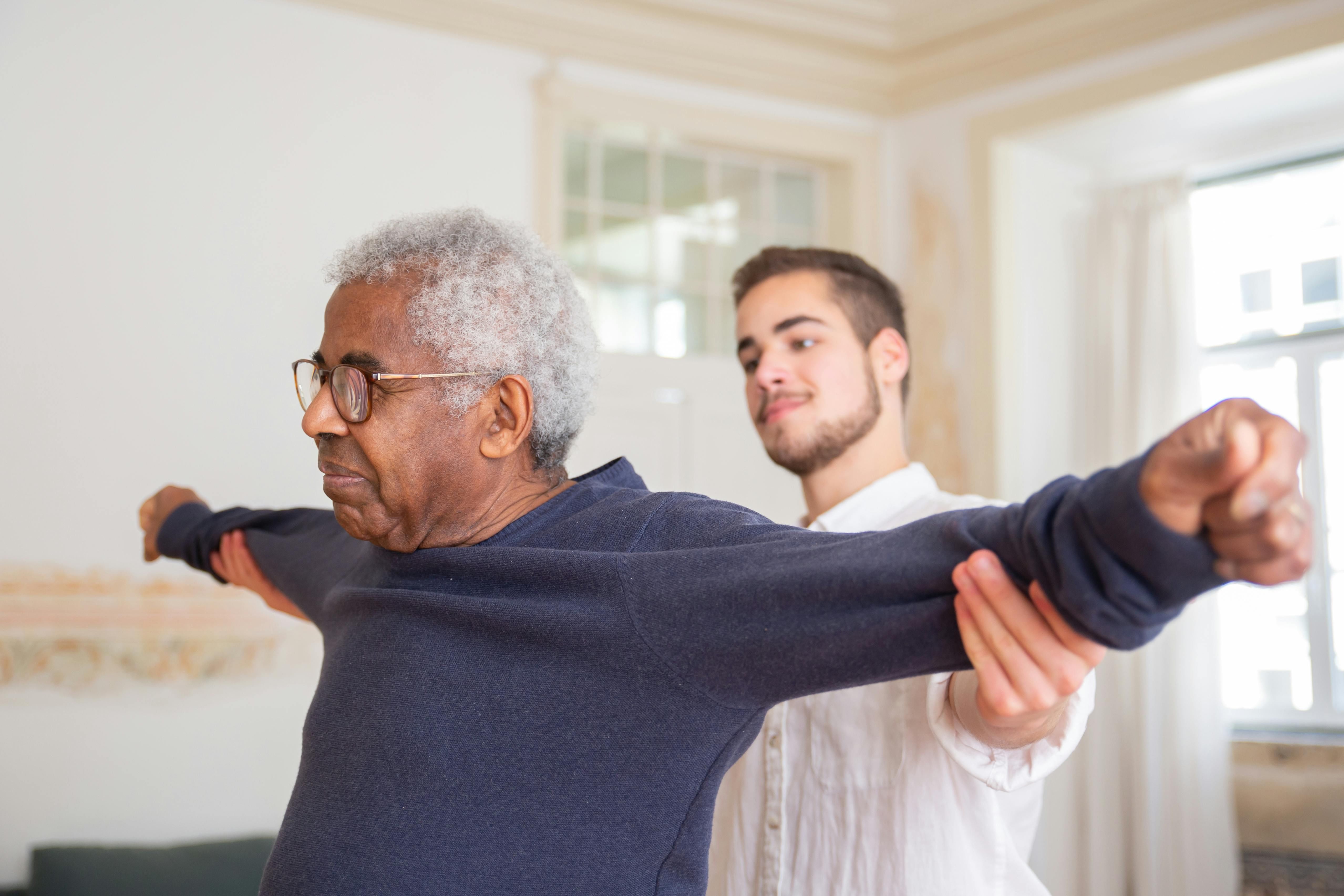 Resident in physical therapy session at The Waters of Maryville